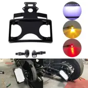 License Plate Holder Frame w/Mini LED Rear Turn Signal Lamp For Sportster S 21up