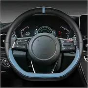 Steering Wheel Cover Interior 38Cm D Shape Car Steering Wheel Cover Leather for Kia Kx5 for Sportage 4 Mk4 2017-2021 for Stonic Kx1 2017~2021 K3 K5 2022 Steering Wheel Stuurhoes (Color : 10)