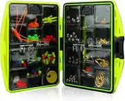 Accessories Kit Including Hook Sinker Weights Swivels Snaps Line Beads Fishing Set With Tackle Box GTRH