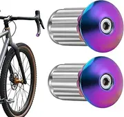 Handlebar End Caps - 1 Pair Road and Mountain Cycling Handlebar End Caps, Durablle Grip Covers | Secure Expansion Structure, Slide Bicycle Connector for Men, Suitable for Hybrid and Road Bikes