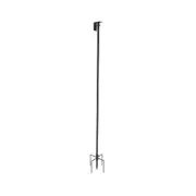 Bird House Pole Mount Kit - Adjustable Bird Post Support Rod Universal Stand Set With 5 Prongs Black