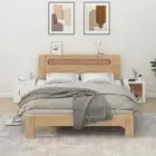 2 PCS Bedside Cabinet Elegant Style Side Table Nightstand Storage Stable Top