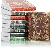16 Pieces Miniatures Dollhouse Books Timeless Miniatures Books Mini Books Notebook Model Dollhouse Decoration Accessories for Dollhouse Study Room Bedroom Library (Retro Style)