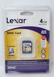Lexar 4GB SDHC Memory Card Corel Download NEW