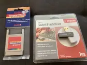 Sandisk SDCF-05 PC CompactFlash PC Card Adapter $ Imation 1GB USB 2.0 Flash Driv