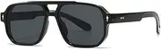 [YATROW] Double Bridges Square Sunglasses Women Gradient Shades UV400 Men Sun Glasses