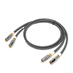 CANARE GS6 無氧銅線材 - 自鎖式RCA頭 套隔離網1-2米1對訊號線【音響世界】