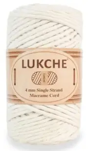 4mm Single Strand Macrame Cord Rope 82 Yards Colored Macrame Rope Cotton Rope...