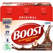Nestle Boost Nutrional Energy Drink Rich Chocolate - 6 Ct - Pack of 2