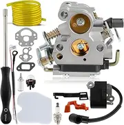 574719402 Carburetor Ignition Coil Kit for Husqvarna 235 235E 236 236E 240 240E Chainsaw for Jonsered CS2234 CS2238 CS2234S CS2238S for Zama C1T-W33C for RedMax GZ380 Carb w/Tune-up Parts