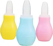 ERINGOGO 3pcs Silicone Nose Safe Snot Vacuum Cleaner for Boy Girl Care Products Yellow Easy to Clean Gentle Delicate Nostrils