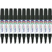 Artline 30 Mini Permanent Marker Chisel 5mm Black Box 12