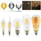 Dimmable E14 E27 LED Vintage Filament Light Candle Globe Bulbs 2W 4W 6W 8W Lamps