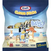 Kraft Bluey Mild Cheese Sticks 10 pack