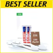 Individually Wrapped Manual Toothbrush and Toothpaste Set - 100 Count Value Pack