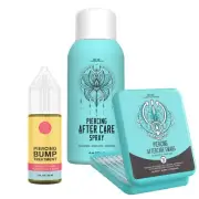 Base Labs Piercing Aftercare Ultimate Kit | Spray + Oil + Swabs | Keloid Removal