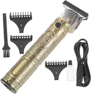 1 Set Retro Hair Clipper Electric Charging Razor Head Hair Clipper Oil Head Scissor Golden