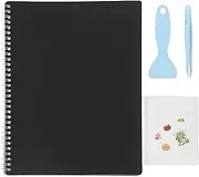 Lurrose Reusable Sticker Book - Collecting Album, Sticker Collection Storage Book with 40 Sheets Blank Release Paper