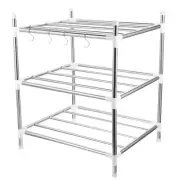 Household Storage Holder Three-layer Shelf Microwave Stand Kitchen Rack