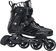Professional Inline Skates for Women Men, Roller Skates Adult Male Female, Comfortable Breathabl Speed Racing Skates with Washable Lining, Beginner, Black