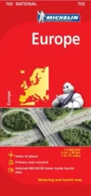 Europe - Michelin National Map 705 by Michelin NEW Sheet map folded
