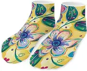 [QMNVBDS] With Green Circle Socks Ankle Length Socks Casual Short Socks for Women Men Low Cut Sports Socks Running Socks No Show Socks Ankle Socks Athletic Socks Workout Socks, Style, One Size, Style