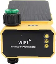 Solar Sprinkler Timer, Smart WiFi Water Timer Automatic Irrigation Timer Adjustable Solar WiFi Sprinkler Timer for Drip Irrigation & Lawn Watering System, Solar/Battery Dual