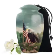 YATSKIA Patriotic Eagle Urns for Human Ashes Adult Man and Women, Memorial Ur...