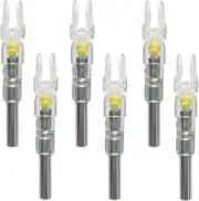 6Pcs Lighted Nock for Archery Arrows with .244/6.2mm Inside Diameter Led Nocks