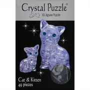 Cat And Kitten 3D Crystal Puzzle