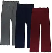 [HonestBaby] Unisex 3-Pack Flowy Pant Set W/O Pockets 100% Organic Cotton for Toddlers, Baby Boys, Girls