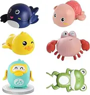 Baby Bath Toys,Cute Animal Clockwork Bathtub Swimming Pool Toy for 1-3 Years Boy Girls Gifts Swim Pool Bath Toys for Toddler Bathtub Toys,Preschool Toddler Pool Toys 6pcs Set (6 Animal)