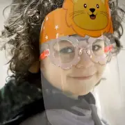 12 Pack - KIDS Glasses-Style Reusable Protective Full Face Shields