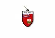 keychain key chain ring flag national souvenir shield canada manitoba