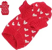 HOUDERCO Dog Knitted Sweater for Small Pattern Design Warm Material Comfortable Winter Clothes for Puppies for Cold