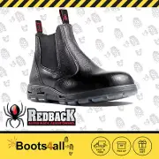 Original Redback Mens Steel Toe Work Boots Bobcat Black Rambler Leather USBBL
