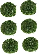 6Pcs Decorative Balls Vivid Moss Adornments for Potted Plants for Micro Landscapes Lightweight Faux Greenery