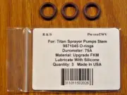3 Titan Wagner 9871045 O-Rings / R&S 110TWV / Stem O-ring / Material FKM / Viton