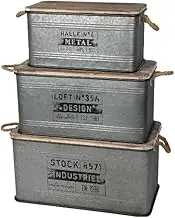 Urban living LOFT & METAL METAL BOX X3 S:51X27X27CM M:62X32X31CM L:68X35X35CM
