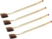 Ipetboom 4pcs Makeup Brush Tools Highlighters Lipsticks Brushes Shield Glitter Creme Concealer Palette Mascara Angled Foundation Brush Cosmetics Brush Eye Makeup Brush Golden Aluminum Tube