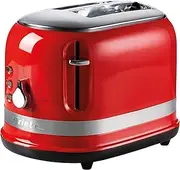 [Ariete] 0149R Moderna 2 Slice Toaster, Defrost, Heating & Cooking Function, Red, Stainless Steel, EU plug