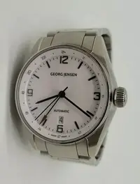 在飛比找Yahoo!奇摩拍賣優惠-喬治傑生Georg Jensen GMT兩地時間自動機械錶