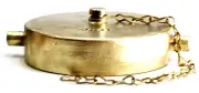 4-1/2" NST - NH Fire Hydrant Brass Cap and Chain NNI HSR-4500B