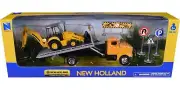 Peterbilt 335 Roll-Off and New Holland B110C Backhoe New Holland Construction