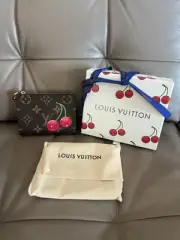 Louis Vuitton x Takashi Murakami 20th Anniversary Cerises Cherry Lisa Wallet New