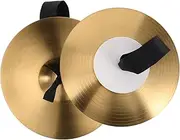 QUMIIRITY 8 Inch Metal Hand Cymbals School Band Performance Toys Portable Mini Percussion Instruments