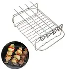 Air Fryer Rack Double Layer with Skewers Multipurpose
