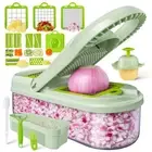 Multifunctional 17 in 1 Vegetable Chopper, Mandoline Food Slicer Vegetable Cu...