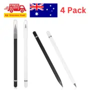 4 Pcs Inkless Pencil Set - Sustainable & Erasable Everlasting (Black & White)