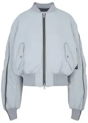 Acne Studios Logo-embroidered Nylon Bomber Jacket - Light Blue - 38 (UK10 / S) 38 (UK10 / S)